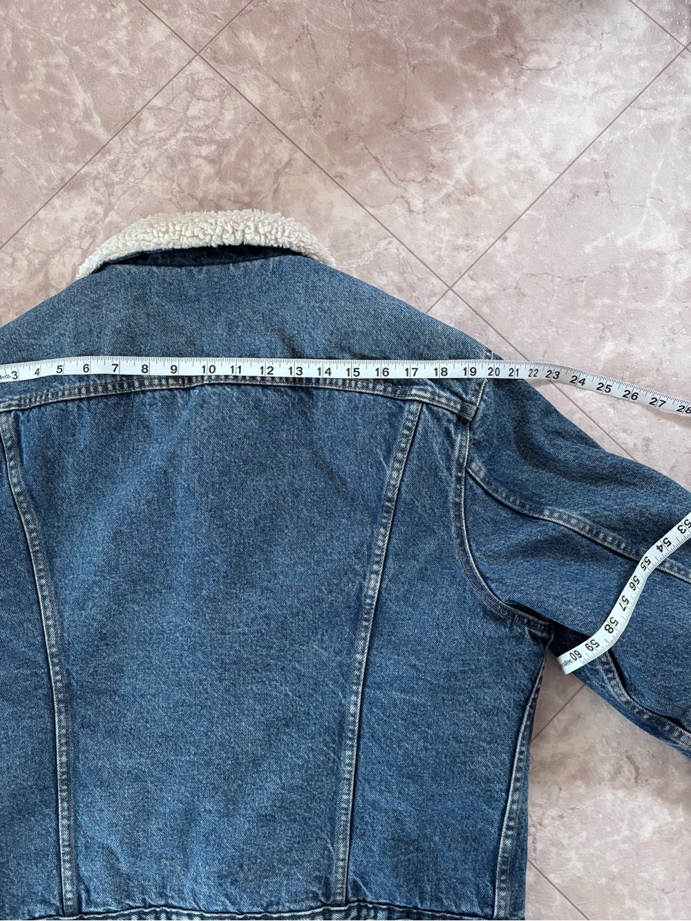 Vtg. Tier III Levis Sherpa Denim Jacket Mens Medium Blue Trucker Made USA 80s - Picture 4 of 12